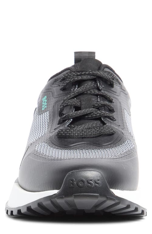 Hugo Boss Boss Jonah Run Black Mesh Sneaker