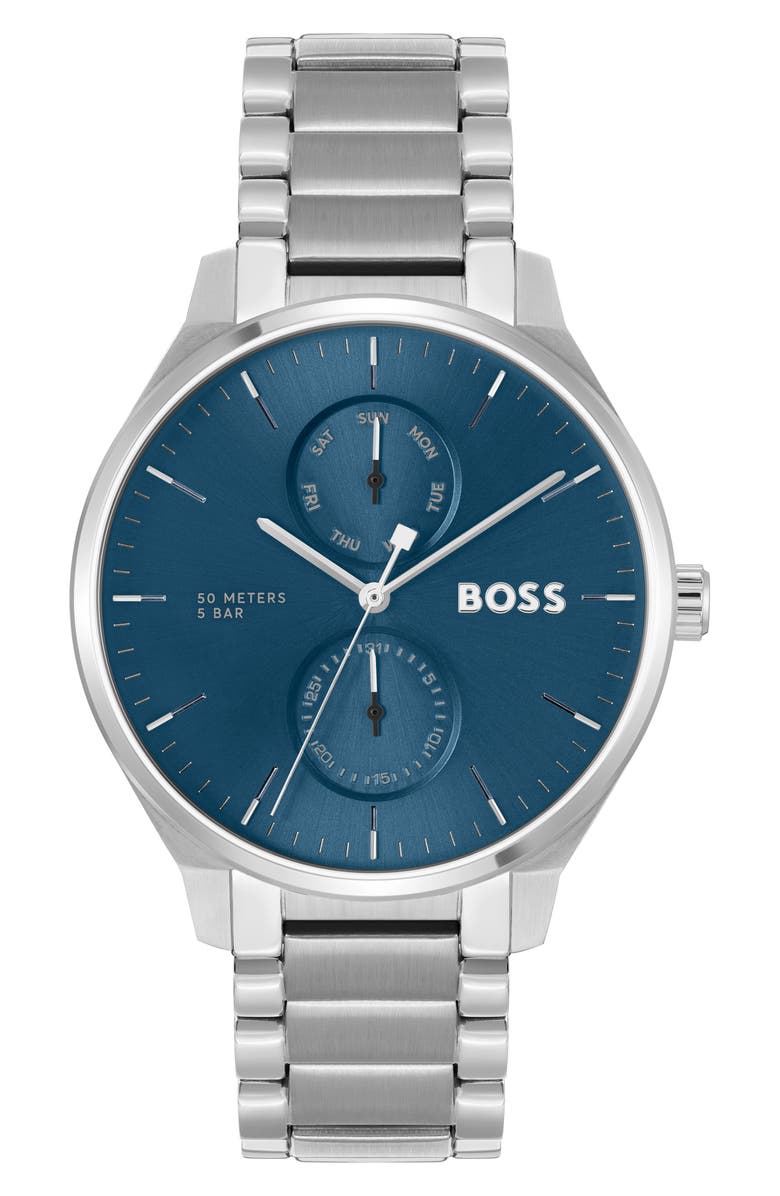 BOSS Tyler Bracelet Watch, 43mm, Main, color, Blue