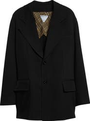 【送料&関税込】Bottega Veneta Silk And Viscose Twill Trouse Bottega Veneta® Women's Viscose And Silk Twill Coat in Sky