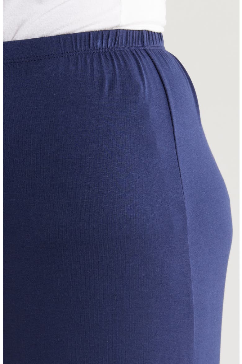 Elastic Waist Stretch Flare Pants, Alternate, color, NAVY