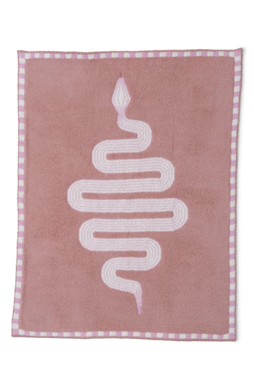 Barefoot Dreams Snake Jacquard Cozychic® Stroller Blanket In Dusty Coral Multi