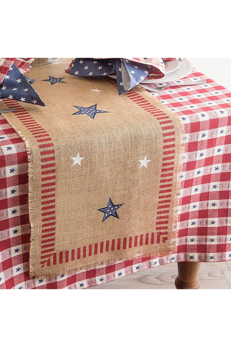 Jute 4th of July Table Runner, Alternate, color, 4th of July