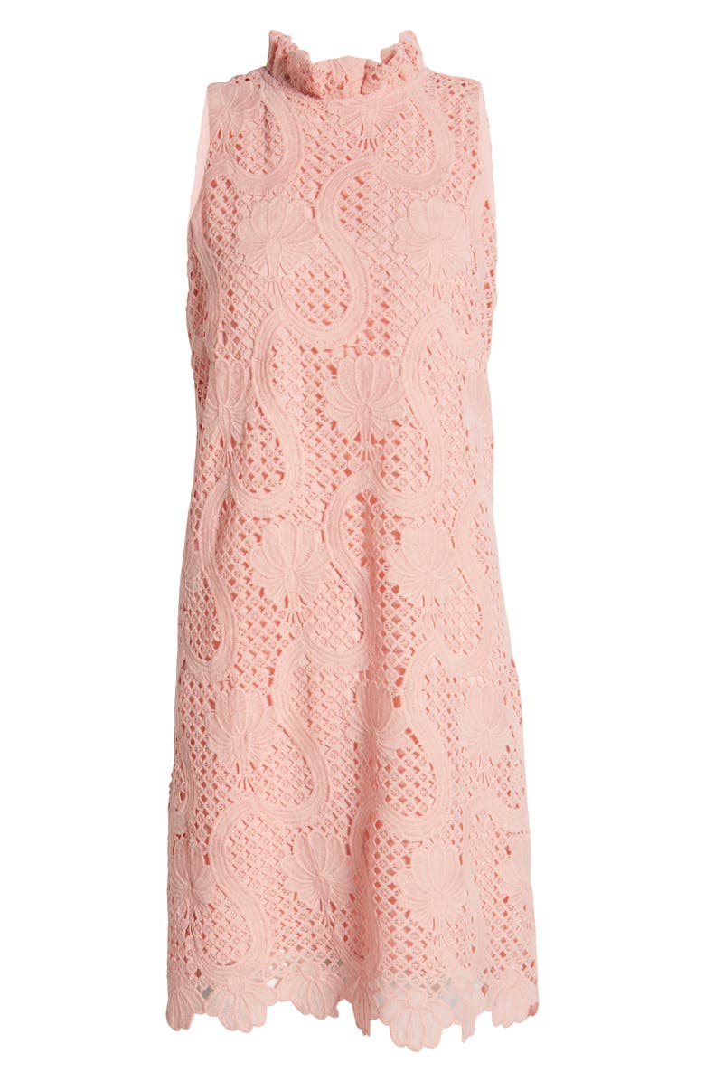 Anne Klein Ruffle Collar Lace Shift Dress | Nordstromrack