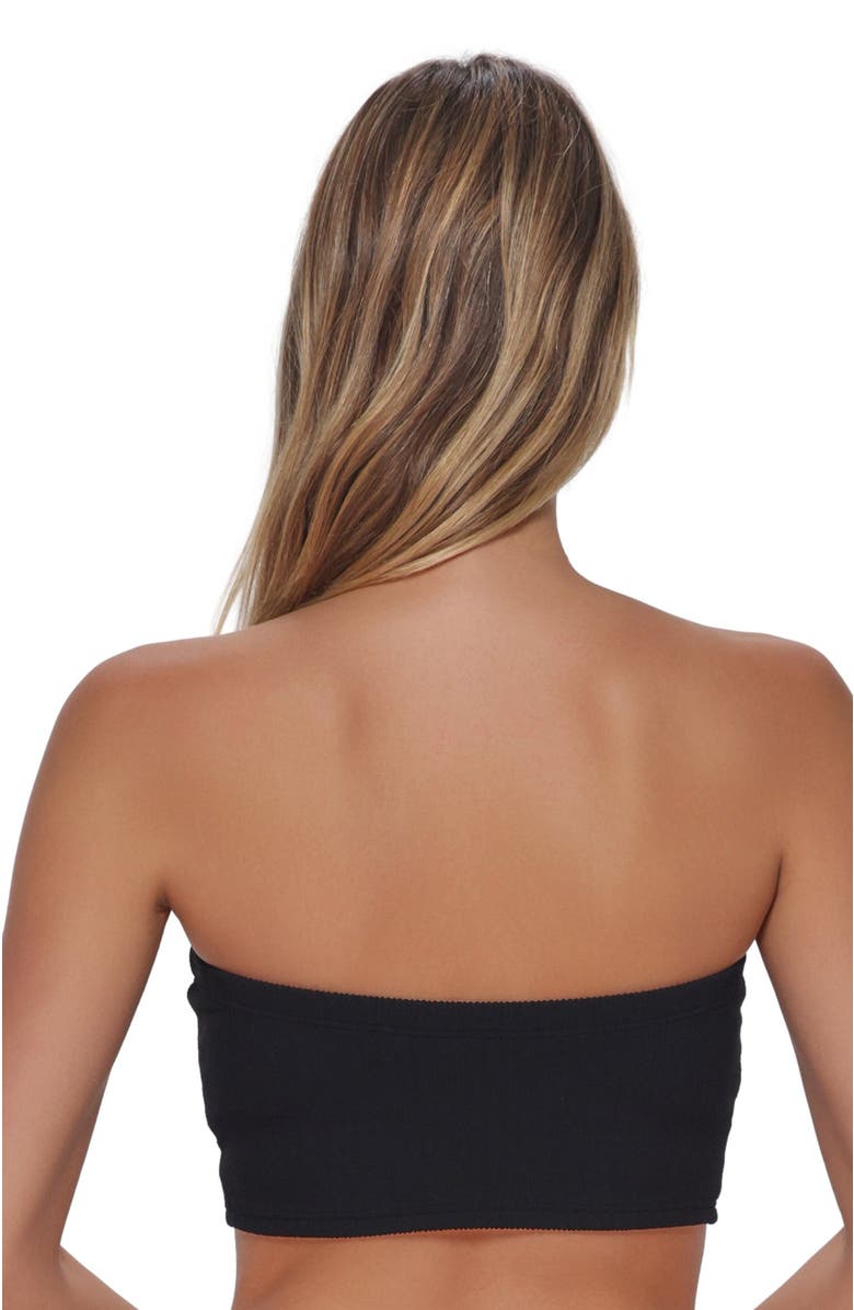 Pacifica by Sunsets Shellie Tube Top Bikini Swimsuit, Alternate, color, Black Pacifica Rib