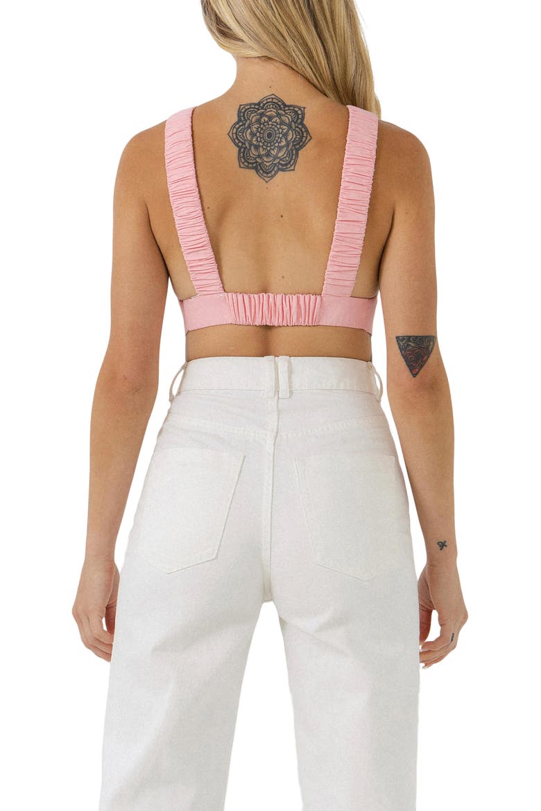 Open Elastic Back Crop Tank, Alternate, color, PINK