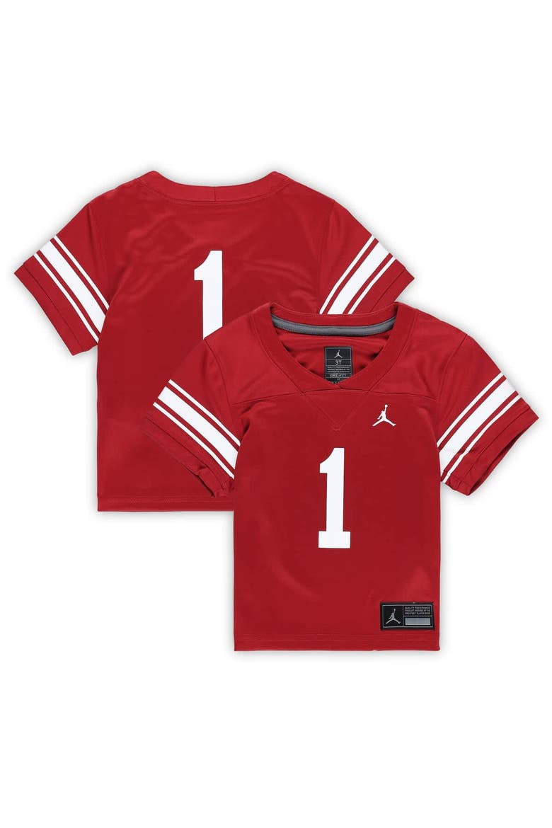 Toddler Nike #1 Crimson Oklahoma Sooners Alternate Untouchable Replica Football Jersey, Main, color, Crimson