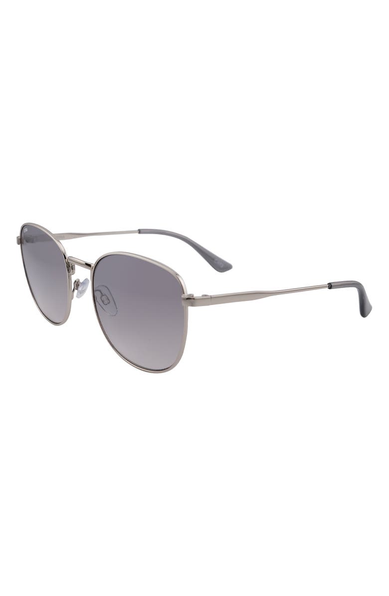 OTRA Daphne 50mm Square Sunglasses, Alternate, color, Silver/ Ocean Mirror