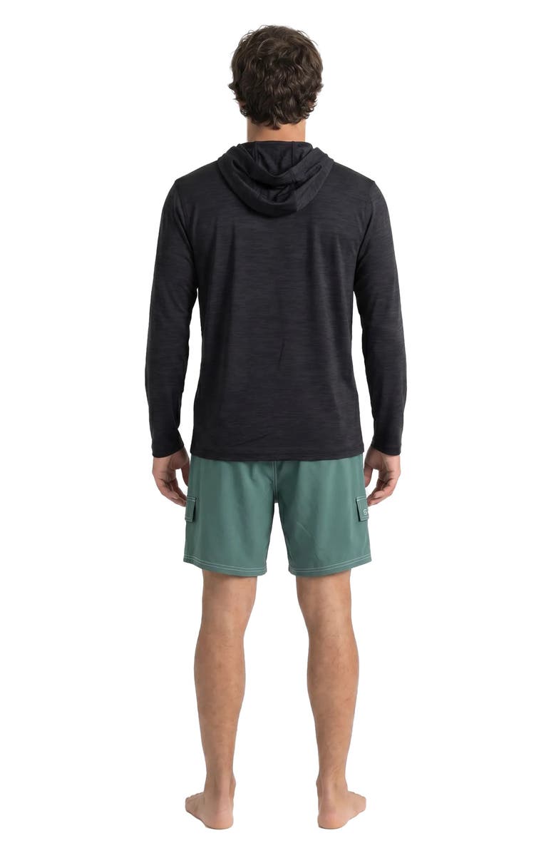 Spyder Core Heather Hooded Rashguard, Alternate, color, Black