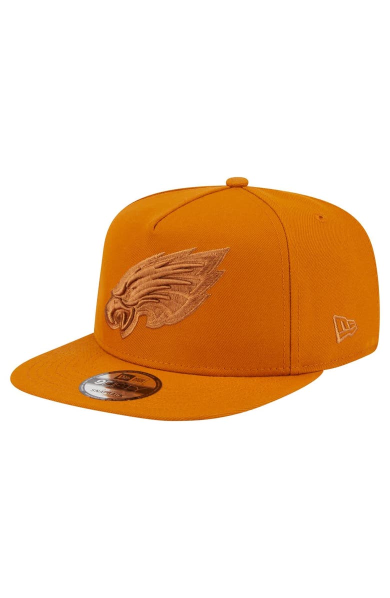 New Era Men's New Era  Brown Philadelphia Eagles Color Pack A-Frame 9FIFTY Snapback Hat, Main, color, Brown