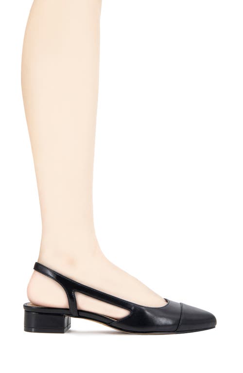 Bcbgeneration Womens Solid Faux Leather Slingback Heels In Black-black