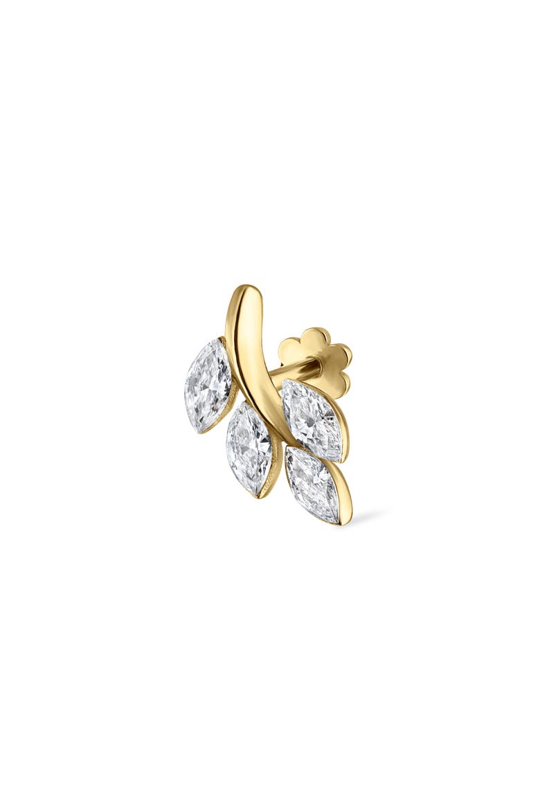 Diamond Vine Threaded Stud Earring, Alternate, color, YELLOW GOLD