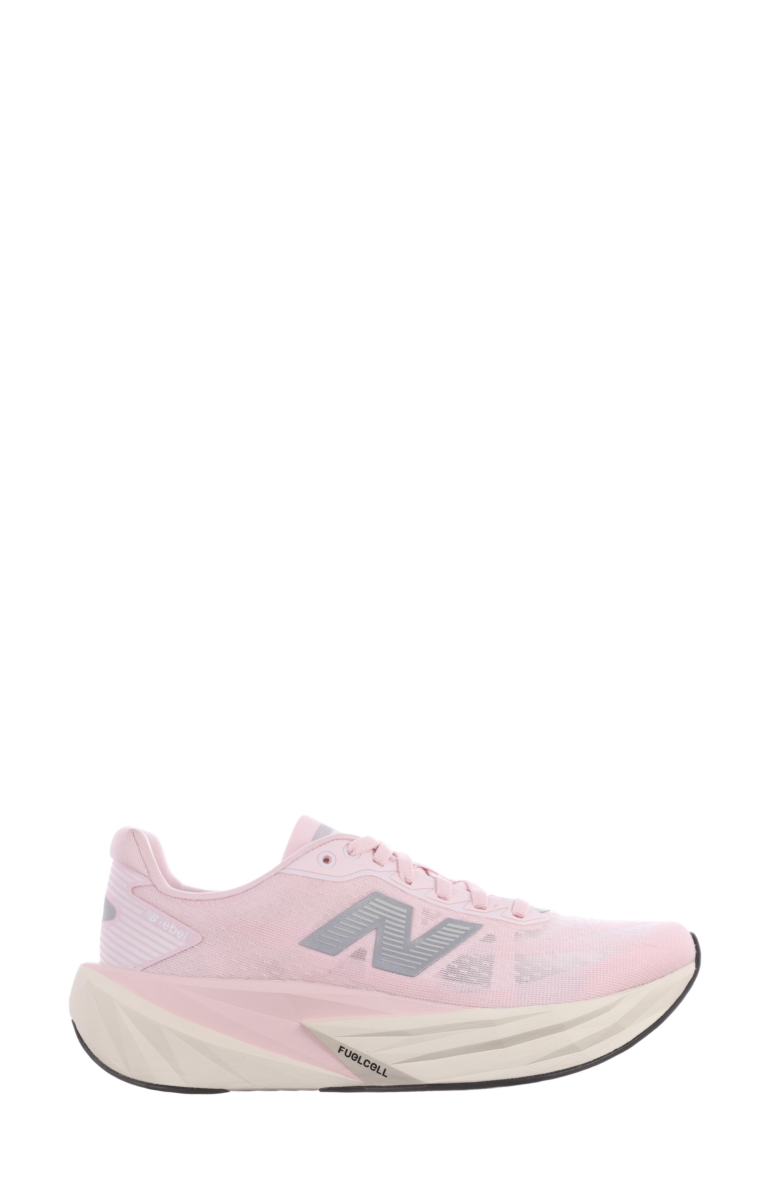 New Balance FuelCell Rebel v5 Running Shoe, Alternate, color, Pink Granite/ Silver Metallic