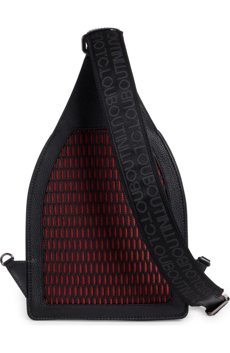 Christian Louboutin Loubifunk Logo Jacquard & Leather Backpack, Alternate, color,
