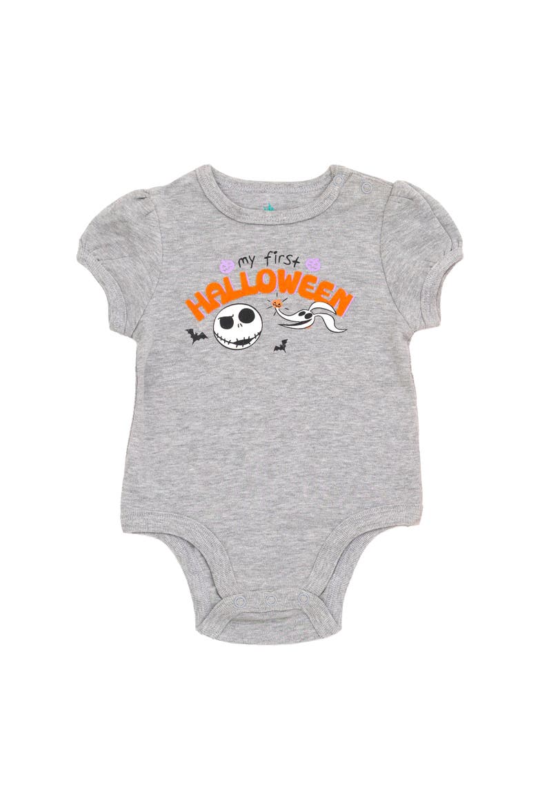 Nightmare Before Christmas Halloween Bodysuit and Pants Set, Alternate, color, Grey Jack Skellington