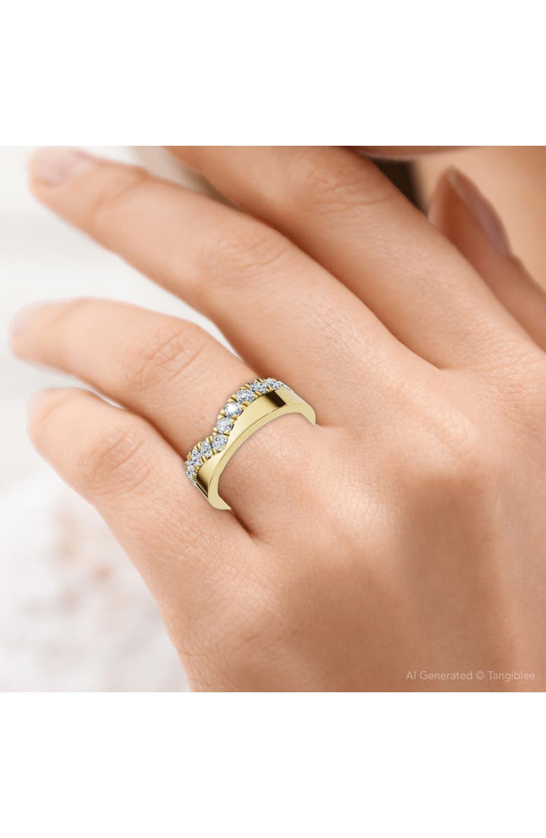 Bliss Diamond 3/4Ct Diamond Kai Wedding Stackable Guard Ring 14k Gold or Platinum Lab Grown, Alternate, color, 