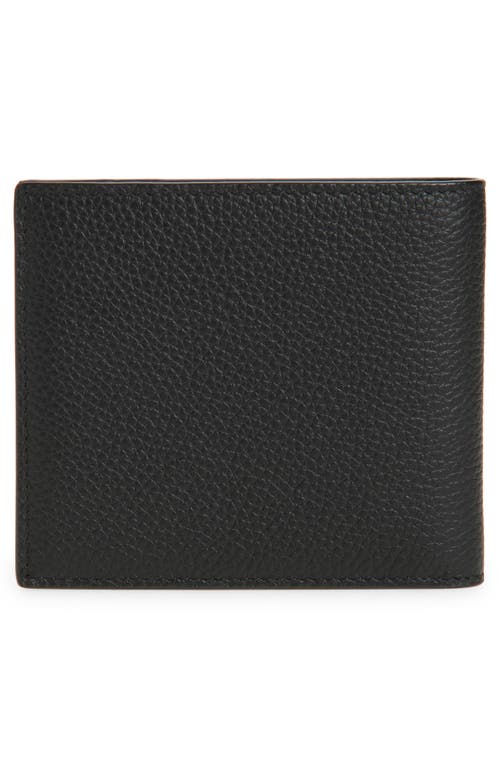 Burberry Ekd Leather Bifold Wallet In Black