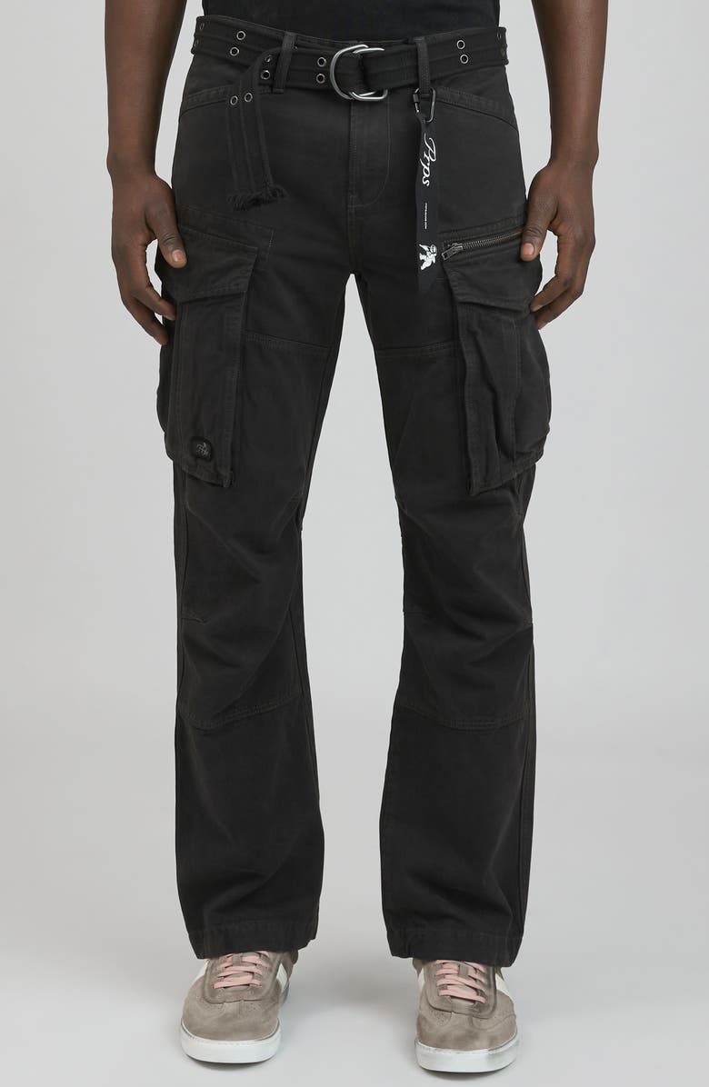 PRPS Backbone Belted Cargo Jeans, Main, color,