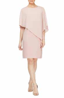 Chiffon Overlay Beaded Detail Sheath Dress