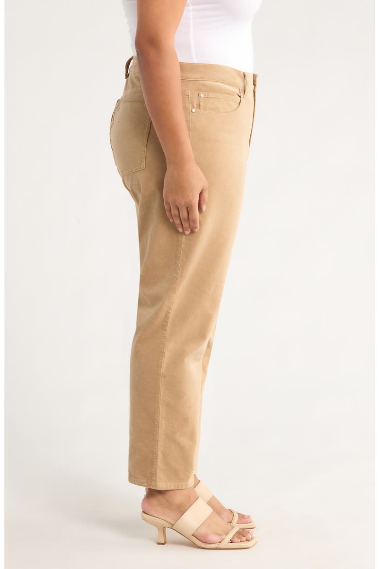 High Waist Ankle Straight Leg Jeans, Alternate, color, BISCUIT