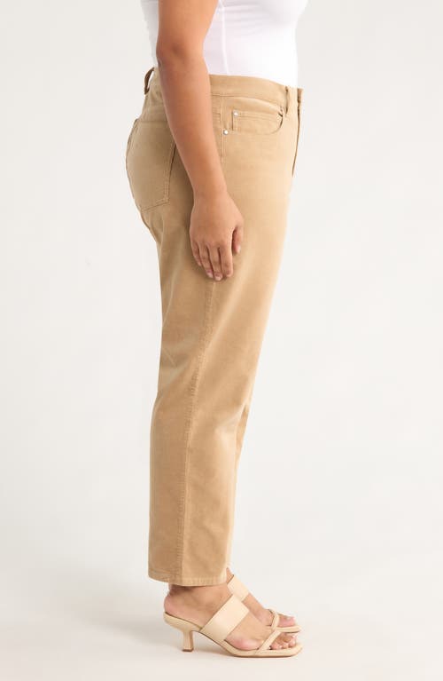 Eileen Fisher High Waist Ankle Straight Leg Jeans In Brown