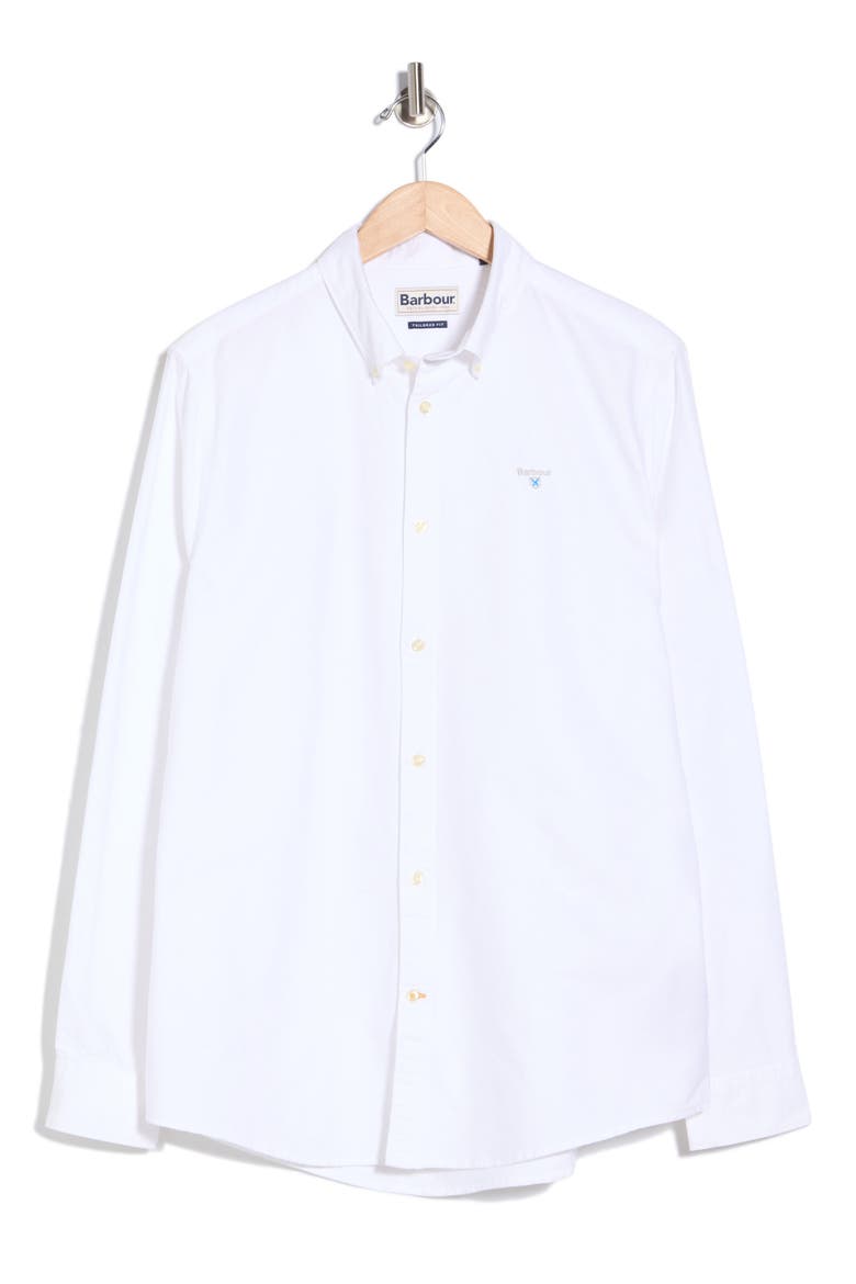 Oxtown Tailored Fit Cotton Button-Down Shirt, Alternate, color, WHITE