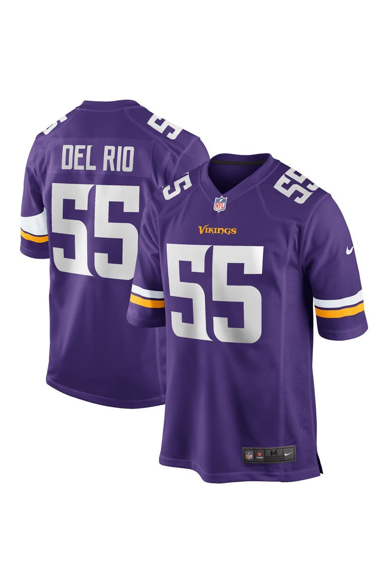 Men's Nike Jack Del Rio Purple Minnesota Vikings Game Retired Player Jersey, Main, color, Purple