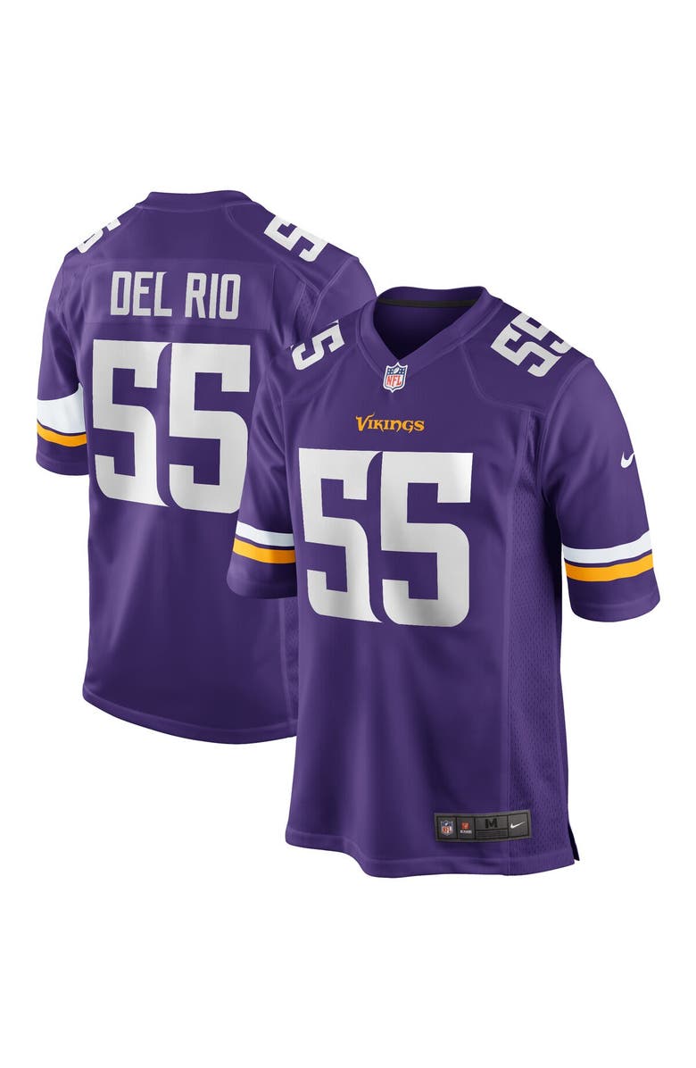 Nike Men's Nike Jack Del Rio Purple Minnesota Vikings Game Retired Player Jersey, Main, color, 