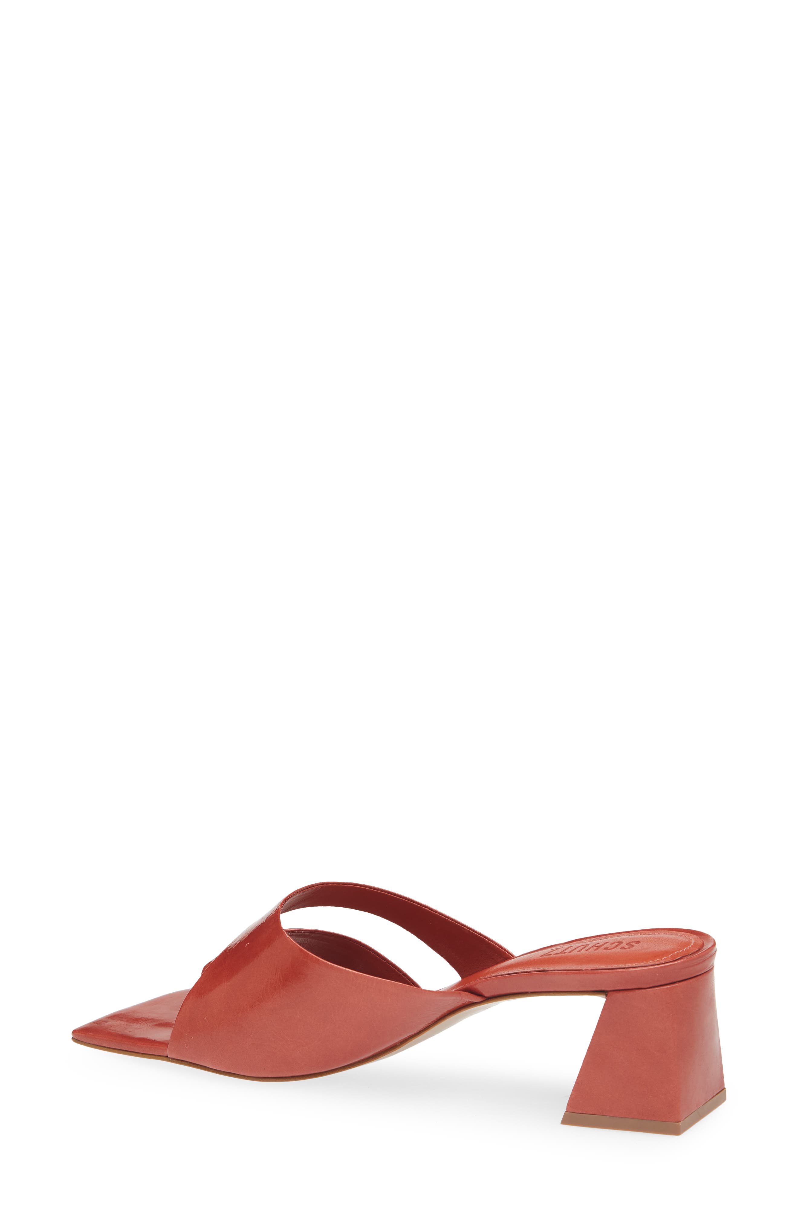 Schutz Madeline Block Heel Sandal, Alternate, color, Caiena Red
