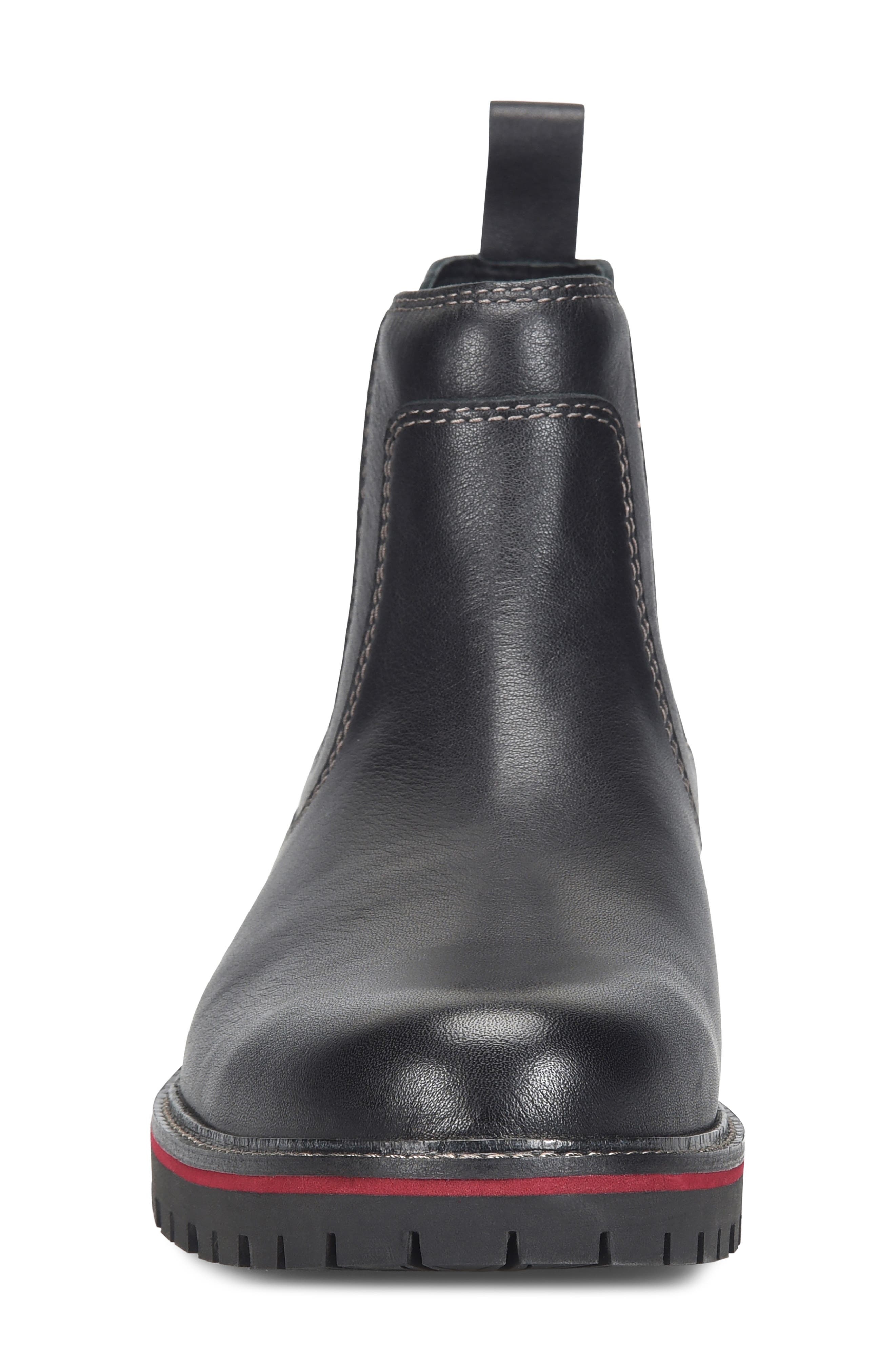 Rangley Water Resistant Lugged Chelsea Boot, Alternate, color, BLACK