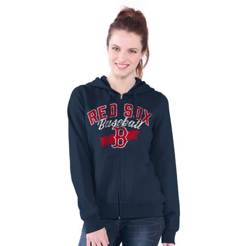 G-iii 4her By Carl Banks Navy Boston Red Sox Wild Cat Full-zip Hoodie