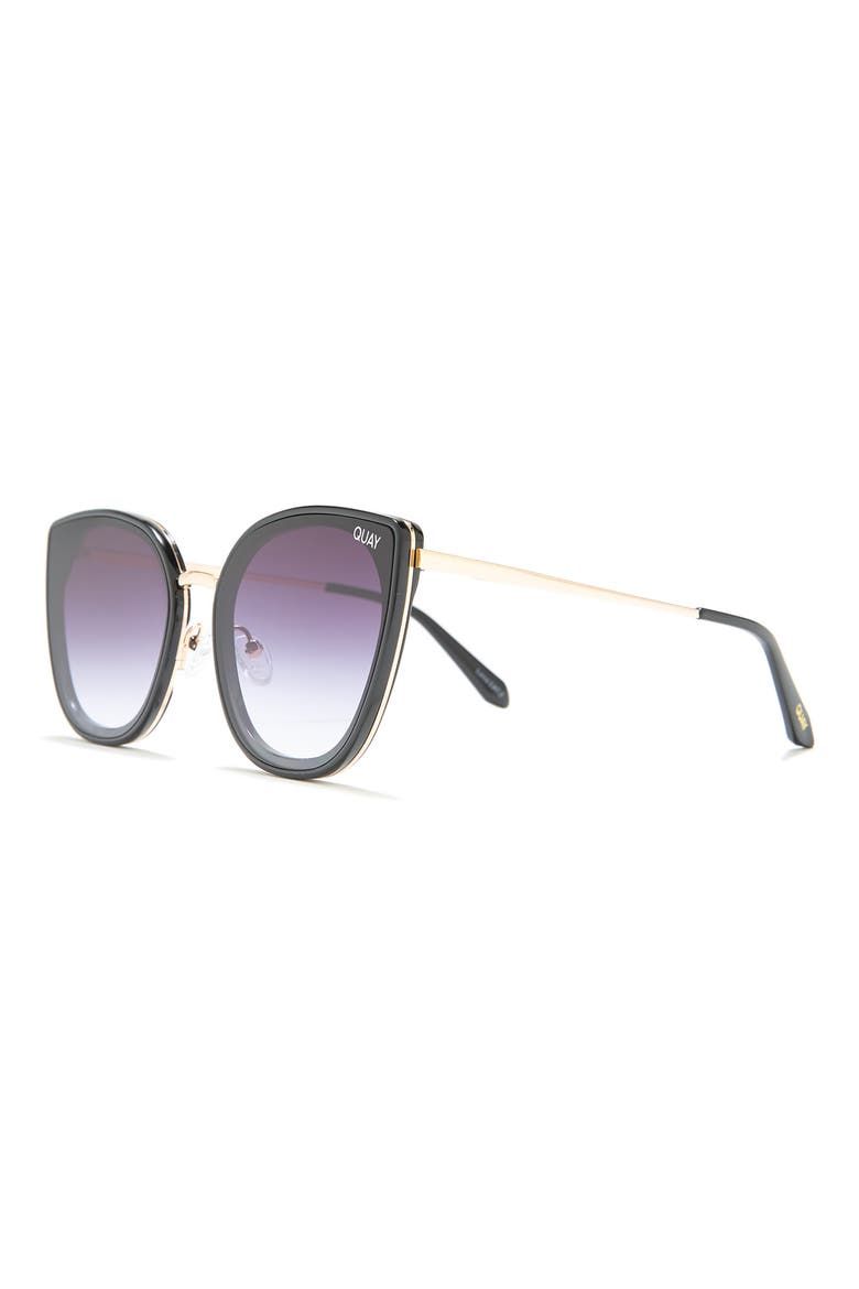 Flat Out 54mm Cat Eye Sunglasses, Alternate, color, BLACK/ BLACK