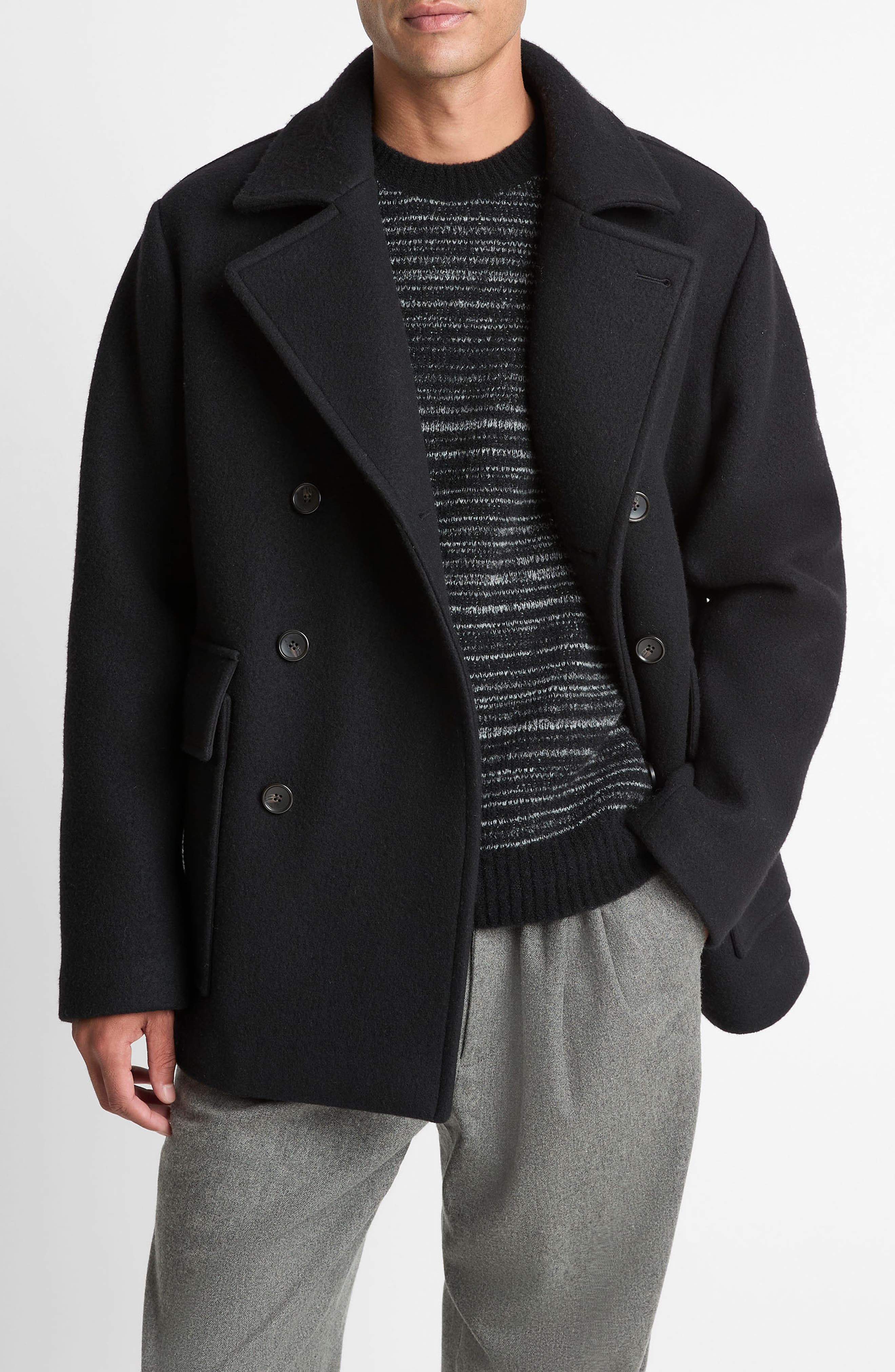 Vince Wool Blend Peacoat