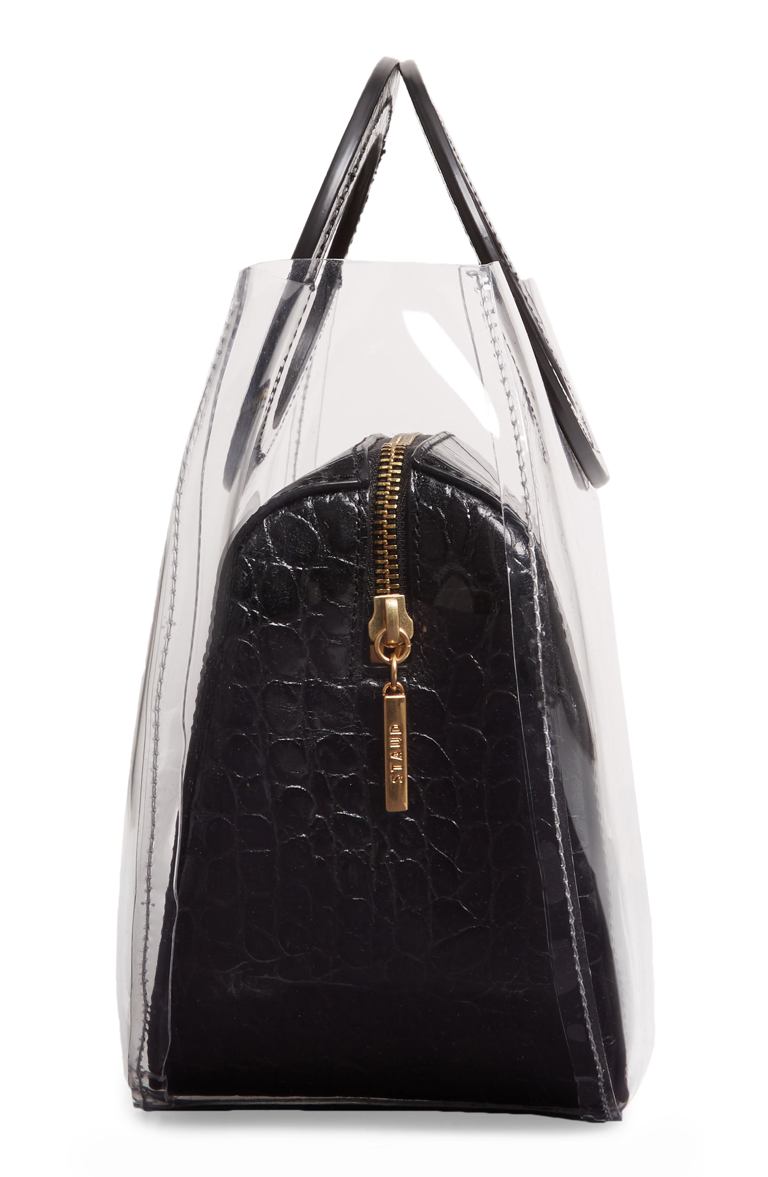 STAUD Frida Transparent Handbag, Alternate, color, 