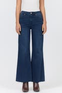 Dear John Fiona High Waist Raw Hem Wide Leg Jeans