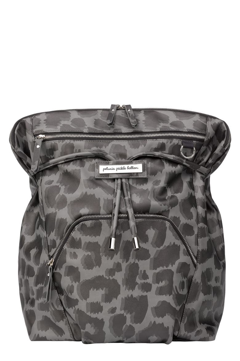 Convertible Diaper Backpack, Main, color, SHADOW LEOPARD