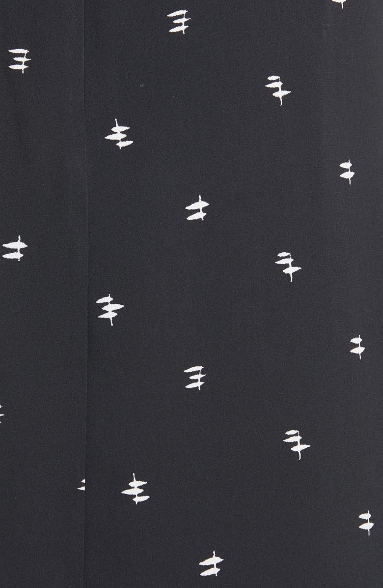 Nordstrom Signature Flutter Sleeve Stretch Silk Dress, Alternate, color, 