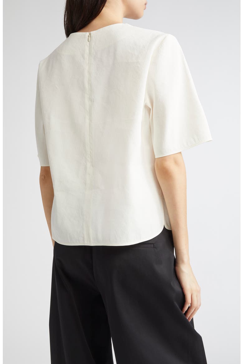 Notch Neck Boxy Top, Alternate, color, BONE