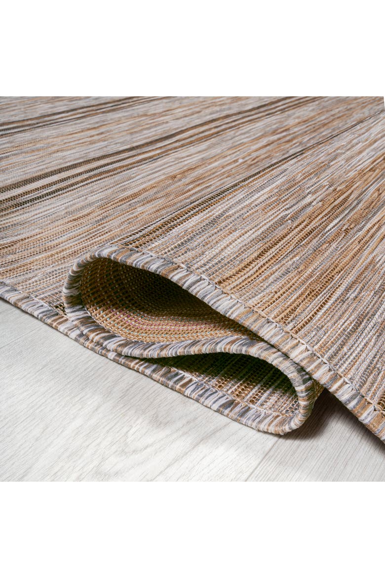 Bo Modern Farmhouse Wide Stripe Indoor/Outdoor Area Rug, Alternate, color, Brown/Natural