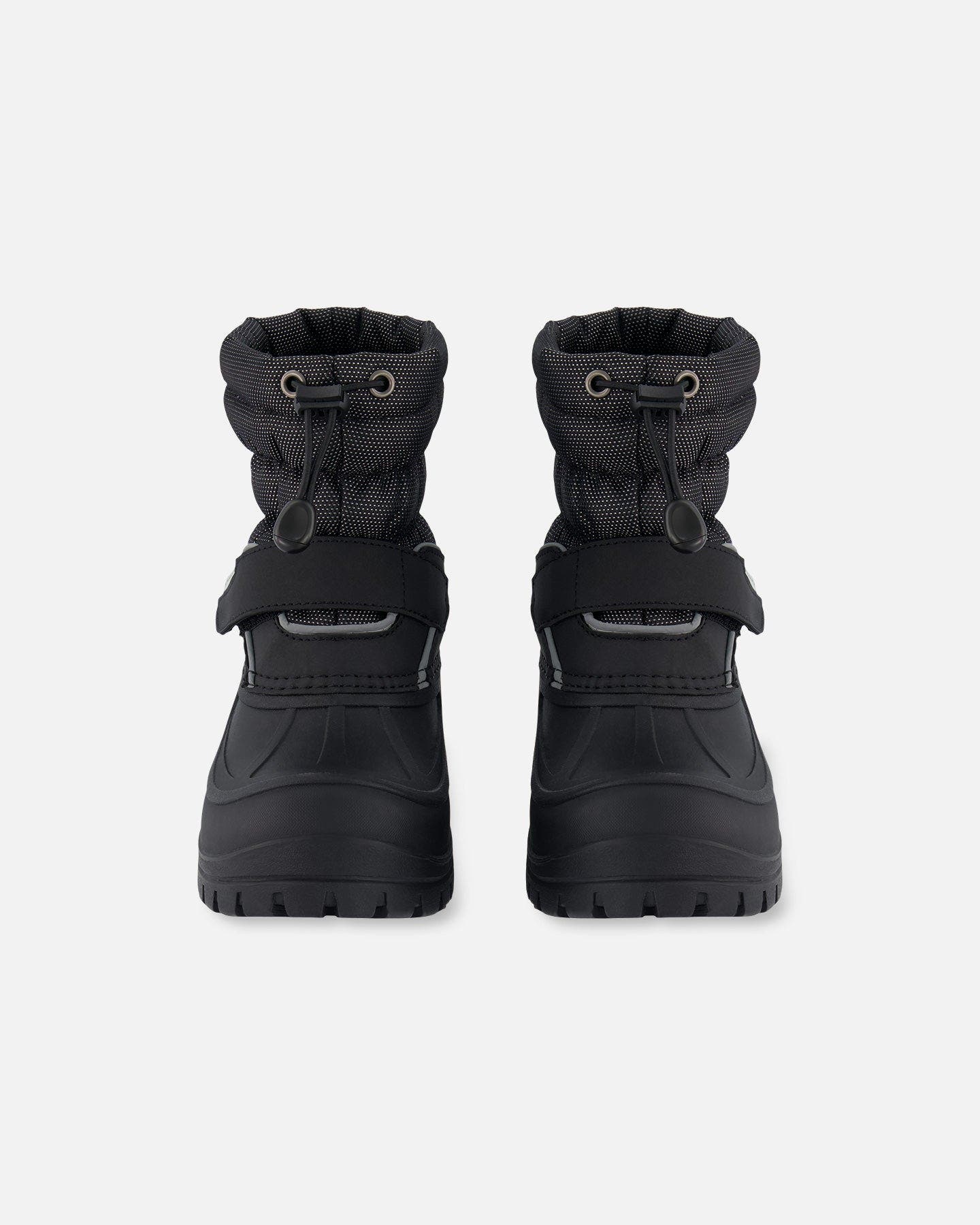 Deux par Deux Kids Gender Inclusive Winter Boots Solid, Alternate, color, Black