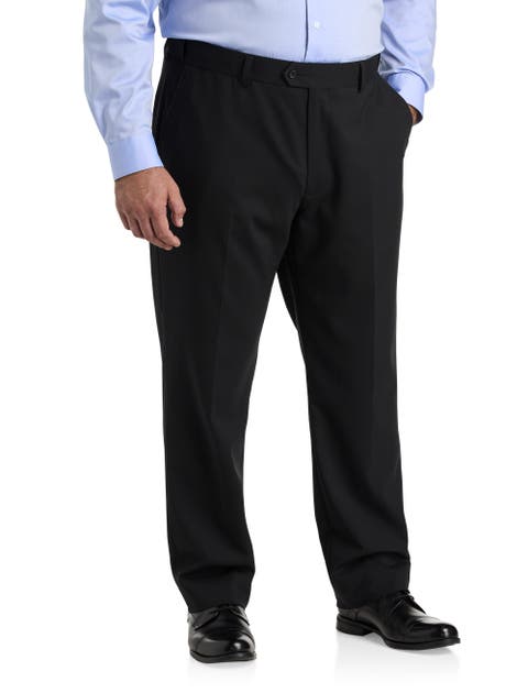 Big & Tall Perfect Fit Waist-Relaxer Flat-Front Suit Pants V2