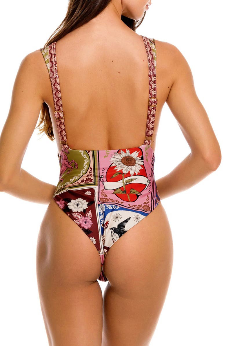 Agua Bendita Ina One-Piece Swimsuit, Alternate, color, Red Multi