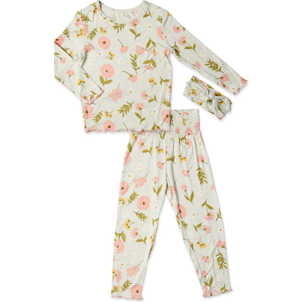 Everly Grey Charlie Fitted Long Sleeve 3-piece Pajamas In Neutral