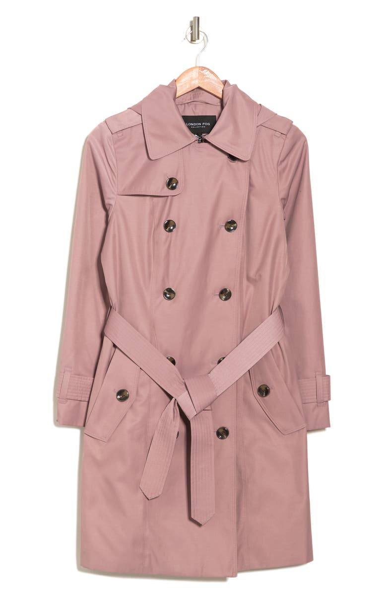 London Fog Belted Double Breasted Trench Coat, Alternate, color, 