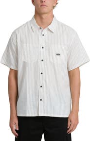Billabong Bad Dog Stripe Short Sleeve Button-Up Shirt