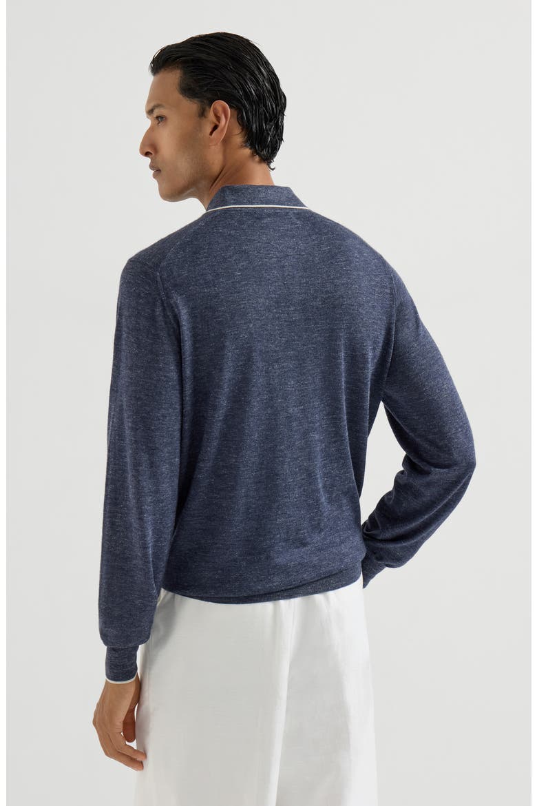 Lightweight knit Polo, Alternate, color, Avio Blue