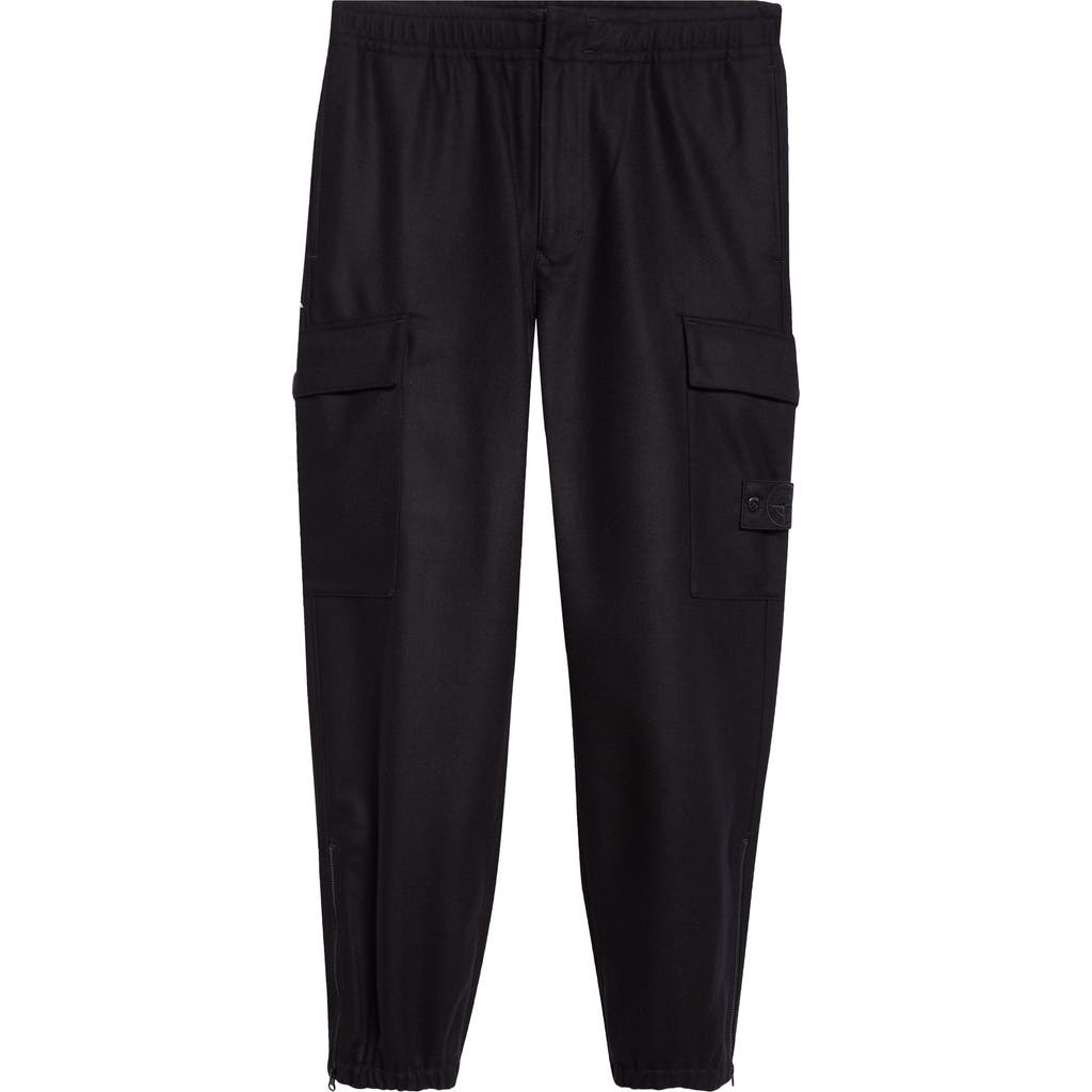 Stone Island Ghost Cargo Joggers In Black