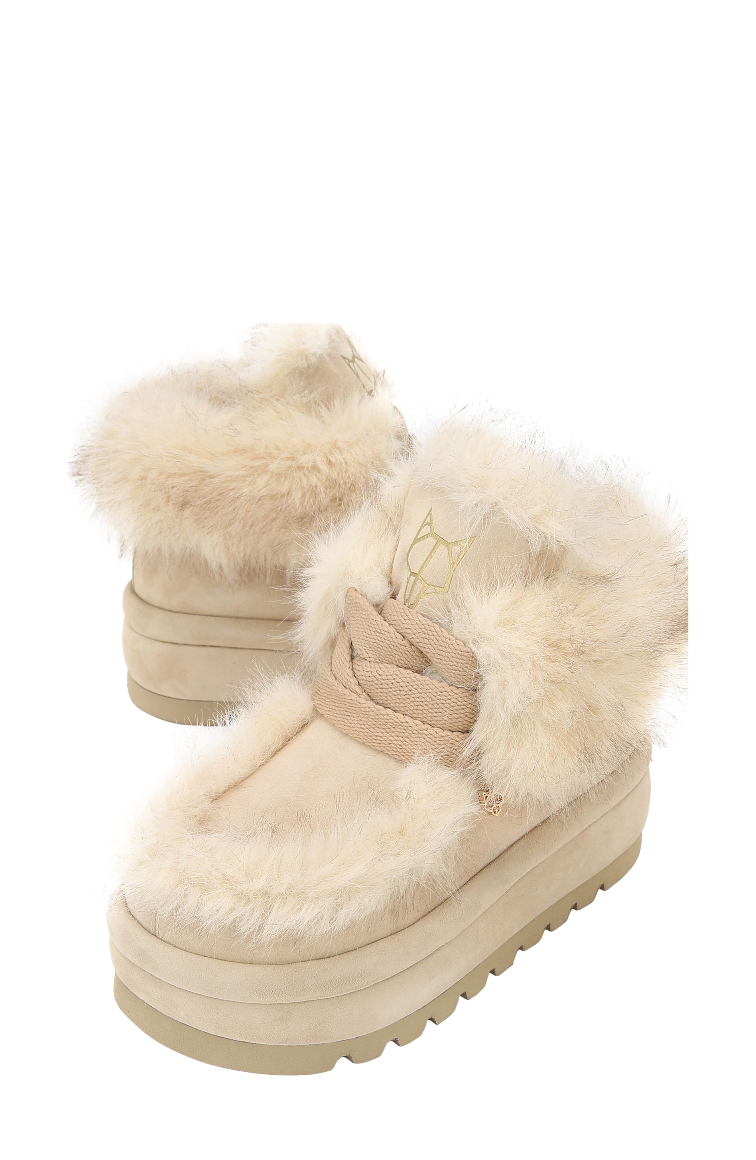 Bambi Black Suede/Shearling, Alternate, color, ICE-FAUX FUR/SUEDE