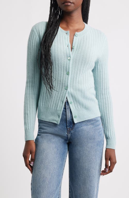 Doen Dôen Danae Rib Cashmere Cardigan In Blue