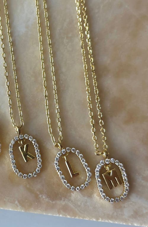 Adornia Floating Letter Initial Cubic Zirconia Pendant Necklace