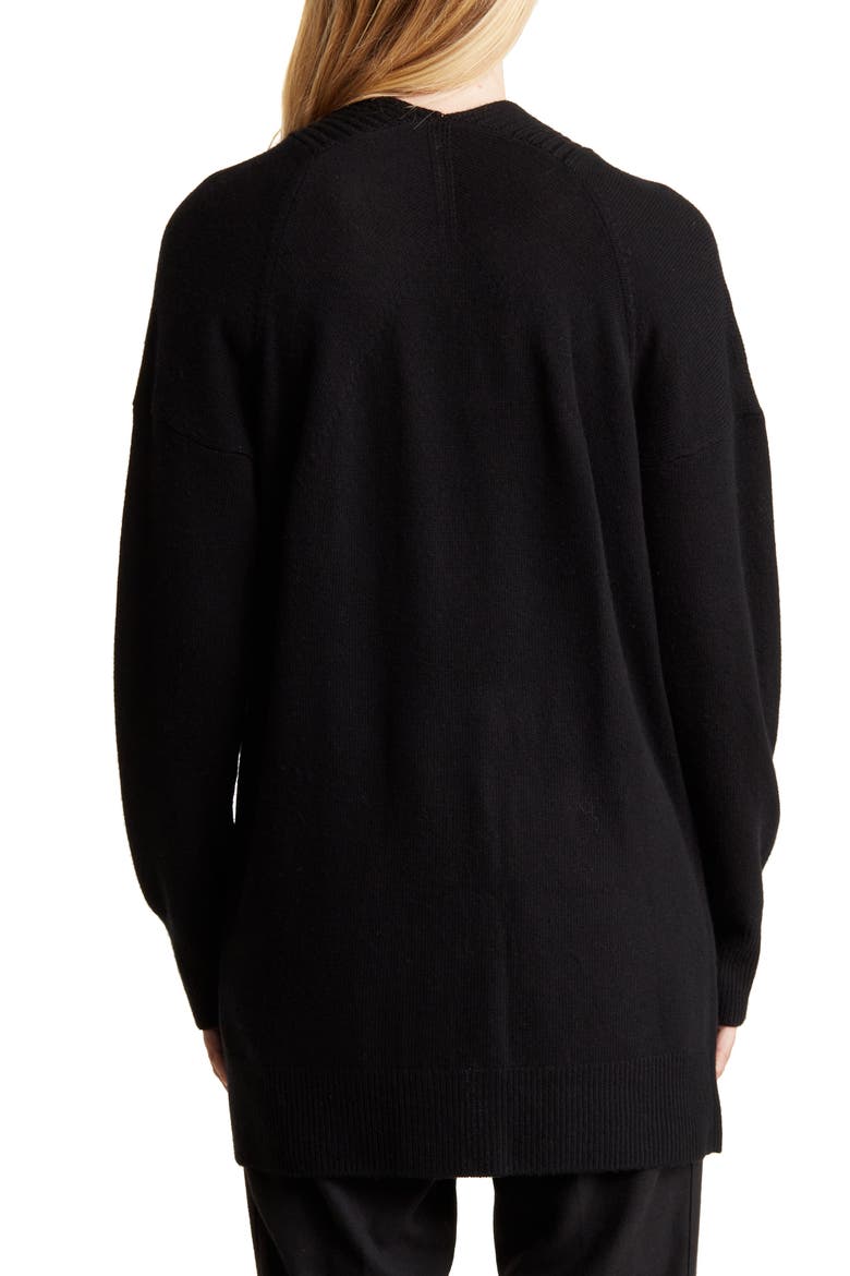 Wool & Cashmere Cardigan, Alternate, color, BLACK